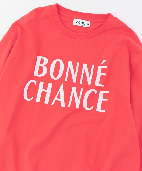 TRICOMER(トリコメル)の「【 TRICOMER / トリコメル 】BONNE CHANCE / A tableシリーズ Tシャツ(Tシャツ/カットソー・レディース・レッド・FREE)」の2枚目の写真