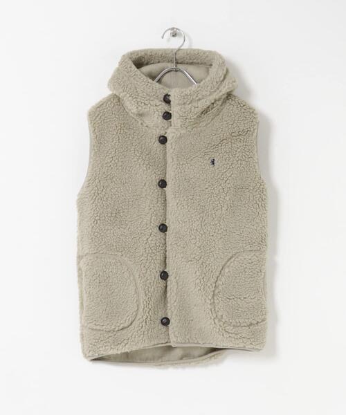 GYMPHLEX(ジムフレックス)の「GYMPHLEX BOA HOODED VEST(ダウンベスト・レディース・ライトグレー/アイボリー/ライトベージュ/ダークグレー・14)」の3枚目の写真