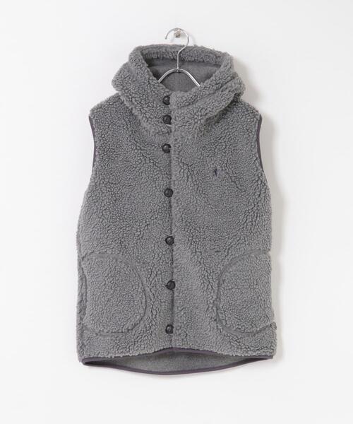 GYMPHLEX(ジムフレックス)の「GYMPHLEX BOA HOODED VEST(ダウンベスト・レディース・ライトグレー/アイボリー/ライトベージュ/ダークグレー・14)」の9枚目の写真