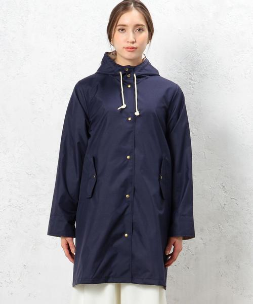green label relaxing（グリーンレーベルリラクシング）の「CB バイカラーレインコート（レインコート/ポンチョ・レディース・ネイビー・FREE）」の4枚目の写真