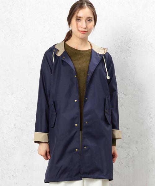 green label relaxing（グリーンレーベルリラクシング）の「CB バイカラーレインコート（レインコート/ポンチョ・レディース・ネイビー・FREE）」の15枚目の写真