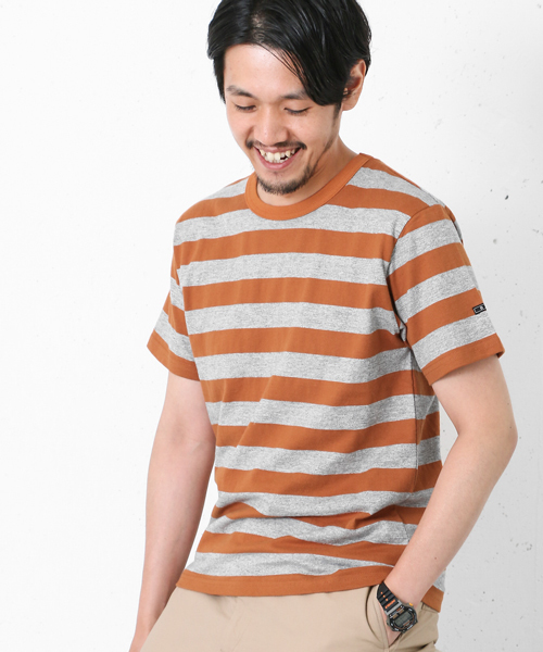 URBAN RESEARCH DOORS MENS（アーバンリサーチ ドアーズ メンズ）の「DOORS Hemp Cotton Border Tee（Tシャツ/カットソー・メンズ・グレー/グリーン/ネイビー/オレンジ/パープル/ブラック・38/40）」の19枚目の写真