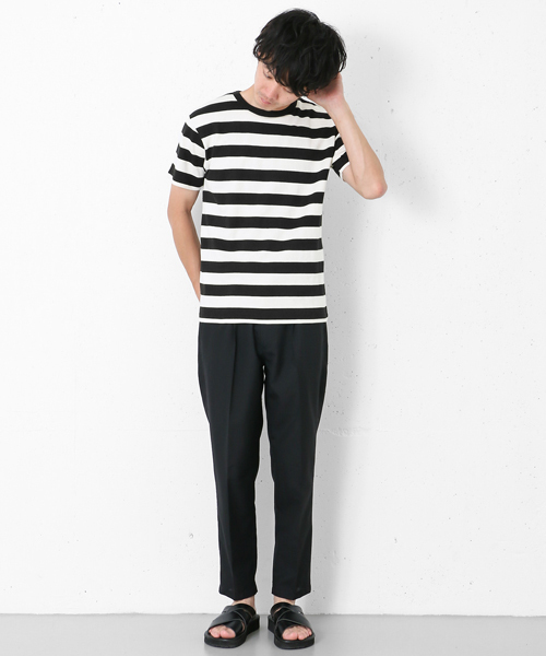 URBAN RESEARCH DOORS MENS（アーバンリサーチ ドアーズ メンズ）の「DOORS Hemp Cotton Border Tee（Tシャツ/カットソー・メンズ・グレー/グリーン/ネイビー/オレンジ/パープル/ブラック・38/40）」の20枚目の写真