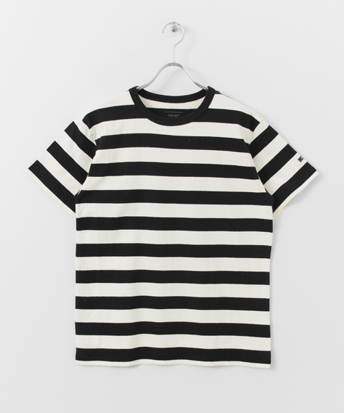 URBAN RESEARCH DOORS MENS（アーバンリサーチ ドアーズ メンズ）の「DOORS Hemp Cotton Border Tee（Tシャツ/カットソー・メンズ・グレー/グリーン/ネイビー/オレンジ/パープル/ブラック・38/40）」の15枚目の写真