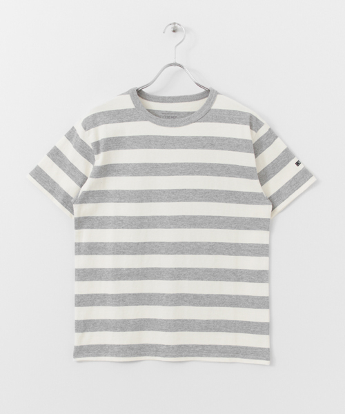 URBAN RESEARCH DOORS MENS（アーバンリサーチ ドアーズ メンズ）の「DOORS Hemp Cotton Border Tee（Tシャツ/カットソー・メンズ・グレー/グリーン/ネイビー/オレンジ/パープル/ブラック・38/40）」の16枚目の写真
