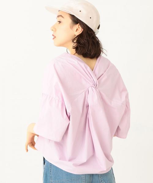 Another Edition(アナザーエディション)の「バックツイストブラウス ◆(シャツ/ブラウス・レディース・オフホワイト/ライラック・フリー)」の19枚目の写真