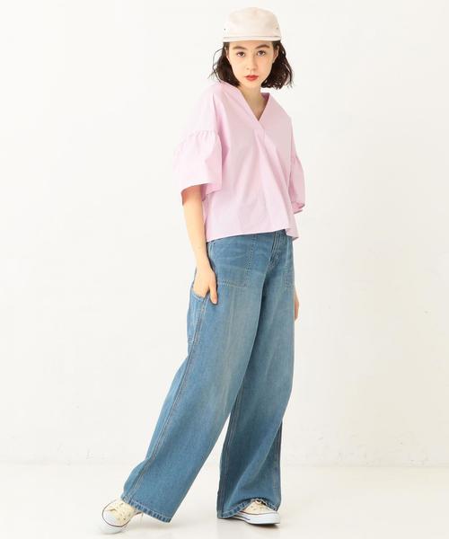 Another Edition(アナザーエディション)の「バックツイストブラウス ◆(シャツ/ブラウス・レディース・オフホワイト/ライラック・フリー)」の21枚目の写真