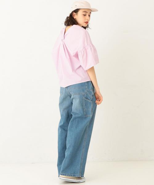 Another Edition(アナザーエディション)の「バックツイストブラウス ◆(シャツ/ブラウス・レディース・オフホワイト/ライラック・フリー)」の10枚目の写真