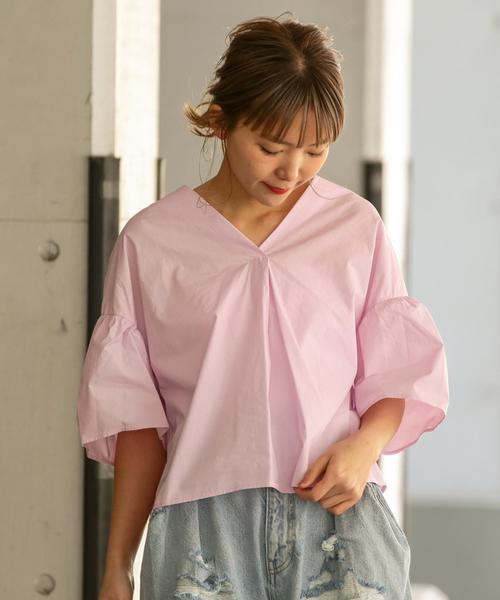 Another Edition(アナザーエディション)の「バックツイストブラウス ◆(シャツ/ブラウス・レディース・オフホワイト/ライラック・フリー)」の8枚目の写真