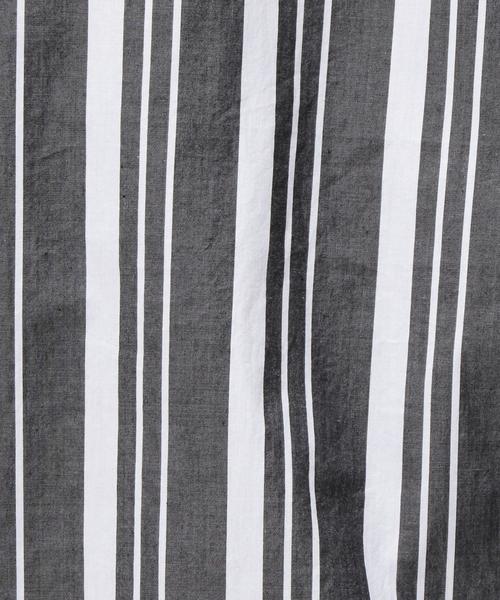 green label relaxing（グリーンレーベルリラクシング）の「SC 110/2/ストライプ V/ネック プルオーバーシャツ 5分袖 ◆（シャツ/ブラウス・メンズ・ブラック/ベージュ・LARGE/MEDIUM/SMALL）」の6枚目の写真