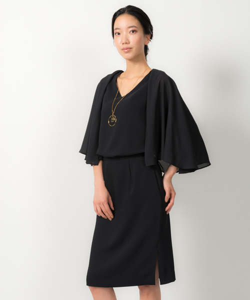 Tonal トーナル の 洗える シワになりにくい Domani 4月号 掲載 4wayケープワンピース ワンピース Wear Tonal トーナル の 洗える シワになりにくい Domani 4月号 掲載 4wayケープワンピース ワンピース Wear