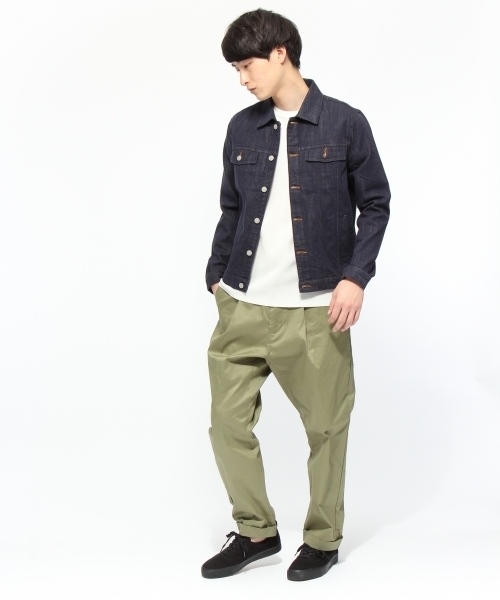 LAKOLE(ラコレ)の「【ドライタッチ】ミラノリブショートスリーブTEE / LAKOLE(ニット/セーター・メンズ・ホワイト/ネイビー/ブラック/オリーブ/ベージュ・SMALL/LARGE/MEDIUM)」の6枚目の写真