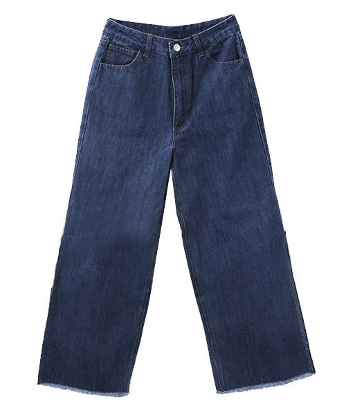 Luz Llena(ラズレナ)の「サイドスリットワイドデニムパンツ(デニムパンツ・レディース・ライトブルー/インディゴブルー/ブルー・MEDIUM/LARGE)」の3枚目の写真