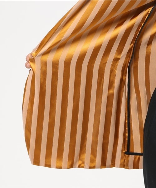 forte_forte（フォルテフォルテ）の「forteforte(フォルテフォルテ) ストライプジャケット（テーラードジャケット・レディース・ゴールド・0/1）」の9枚目の写真