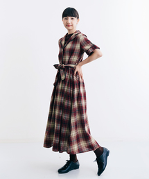 MERLOT | シャドウチェック柄シャツワンピース1179(シャツワンピース)