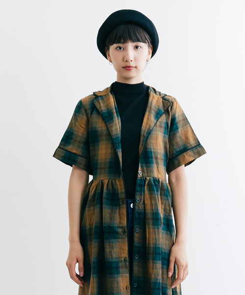 MERLOT（メルロー）の「シャドウチェック柄シャツワンピース1179（シャツワンピース・レディース・ネイビー/レッド/グリーン・FREE）」の17枚目の写真