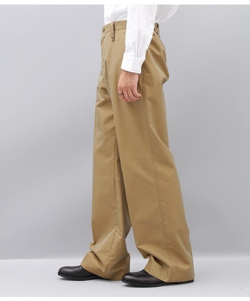 ADAM ET ROPE'(アダムエロペ)の「ワイドスラックス(スラックス・メンズ・ベージュ/ネイビー・M/L)」の7枚目の写真