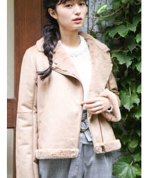 OLIVE des OLIVE ブラウン レザージャケット Free 24892065B_171_D_215.jpg