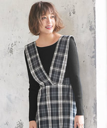 KOBE LETTUCE | 4type[ボートネック/ハイネック/Vネック/袖フリル]選べるベーシックリブニット/トップス/レディース/セーター/長袖[C2717]神戸レタス(ニット/セーター)