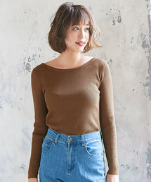 4typeベーシックリブニットトップス