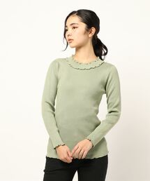 4typeベーシックリブニットトップス