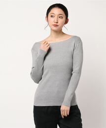 KOBE LETTUCE | 4typeベーシックリブニットトップス　ボートネック/ハイネック/Vネック/メローニット(ニット/セーター)