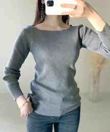 4typeベーシックリブニットトップス