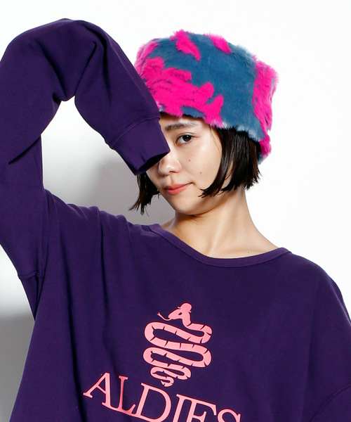 ALDIES（アールディーズ）の「Jason Fur Hat / ジェイソンファーハット（ハット・メンズ・ピンク/ブルー・MEDIUM/SMALL）」の2枚目の写真