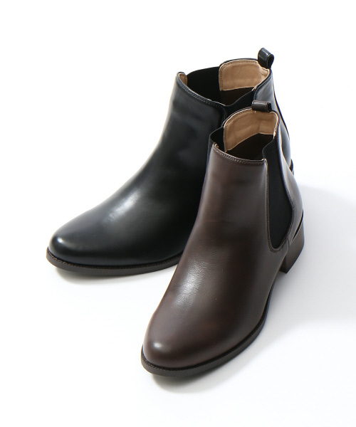 PICHE ABAHOUSE（ピシェ アバハウス）の「追加生産【WEB別注】サイドゴアブーツ（ブーツ・レディース・ブラック/ダークブラウン・S/M/L）」の4枚目の写真