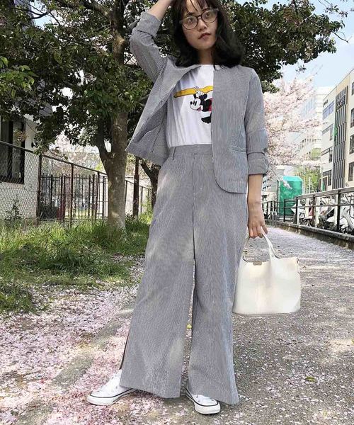 PICCIN(ピッチン)の「コードレーンワイドパンツ(その他パンツ・レディース・ベージュ/ネイビー/ライトグリーン・MEDIUM/LARGE)」の12枚目の写真