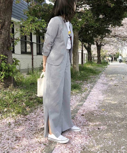 PICCIN(ピッチン)の「コードレーンワイドパンツ(その他パンツ・レディース・ベージュ/ネイビー/ライトグリーン・MEDIUM/LARGE)」の13枚目の写真