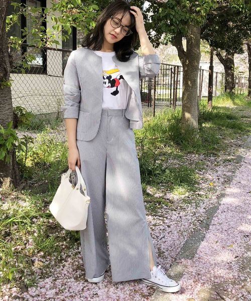 PICCIN(ピッチン)の「コードレーンワイドパンツ(その他パンツ・レディース・ベージュ/ネイビー/ライトグリーン・MEDIUM/LARGE)」の15枚目の写真