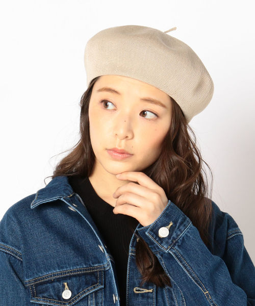 SHIPS(シップス)の「コットンベレー(ハンチング/ベレー帽・レディース・ブラック/ベージュ/オレンジ・ONE SIZE)」の8枚目の写真