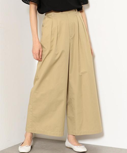 green label relaxing（グリーンレーベルリラクシング）の「◆SC ハイウエスト タック チノパンツ ◆（その他パンツ・レディース・ライトグレー/ベージュ/イエロー・40/38/36/34）」の2枚目の写真