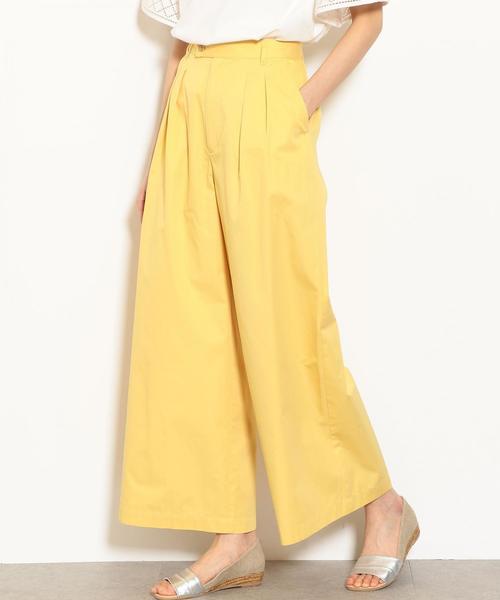 green label relaxing（グリーンレーベルリラクシング）の「◆SC ハイウエスト タック チノパンツ ◆（その他パンツ・レディース・ライトグレー/ベージュ/イエロー・40/38/36/34）」の3枚目の写真