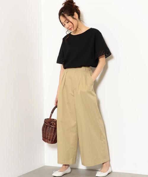 green label relaxing（グリーンレーベルリラクシング）の「◆SC ハイウエスト タック チノパンツ ◆（その他パンツ・レディース・ライトグレー/ベージュ/イエロー・40/38/36/34）」の16枚目の写真