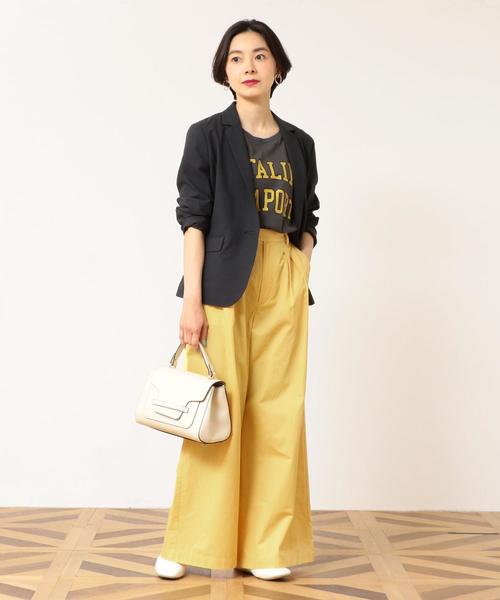 green label relaxing（グリーンレーベルリラクシング）の「◆SC ハイウエスト タック チノパンツ ◆（その他パンツ・レディース・ライトグレー/ベージュ/イエロー・40/38/36/34）」の5枚目の写真