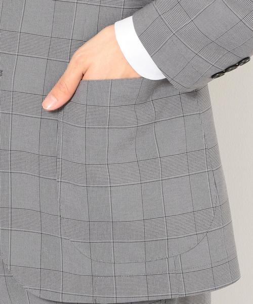 green label relaxing（グリーンレーベルリラクシング）の「ACTIVE PLUS グレンチェック 2B NT 2PP- ジャケット＜ストレッチ、防シワ、ウォッシャブル＞ ◆（テーラードジャケット・メンズ・ダークグレー/ネイビー・42/44/46/48/50）」の11枚目の写真