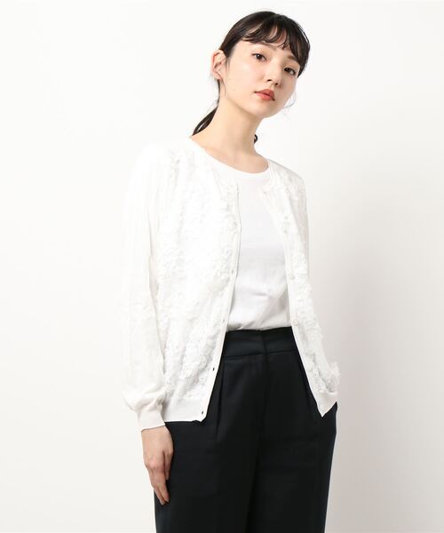 セール 花モチーフレースカーディガン カーディガン ボレロ Bou Jeloud ブージュルード のファッション通販 Zozotown