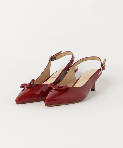 LE TALON（ルタロン）の「4cmポインテッドリボンバックベルトパンプス◆（パンプス・レディース・ブラック/ブラウン/レッド・22cm/22.5cm/23cm/23.5cm/24cm/24.5cm/25cm）」の6枚目の写真