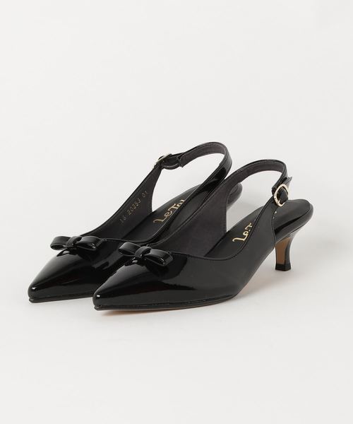LE TALON（ルタロン）の「4cmポインテッドリボンバックベルトパンプス◆（パンプス・レディース・ブラック/ブラウン/レッド・22cm/22.5cm/23cm/23.5cm/24cm/24.5cm/25cm）」の2枚目の写真