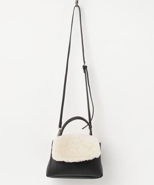 RIVE DROITE（リヴドロワ）の「リアルムートン2WAYBAG（ショルダーバッグ・レディース・ブラック・FREE）」の3枚目の写真