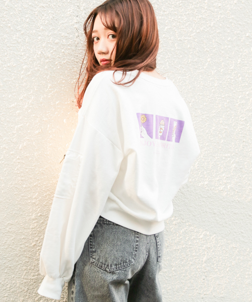 apres jour（アプレジュール）の「MA-1プリントスウェット【ZOZOTOWN限定アイテム】（スウェット・レディース・ブラック/ネイビー/オフホワイト/その他・フリー）」の9枚目の写真