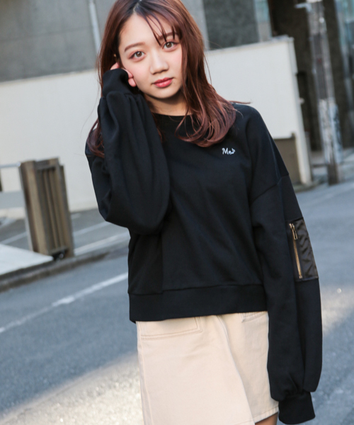 apres jour（アプレジュール）の「MA-1プリントスウェット【ZOZOTOWN限定アイテム】（スウェット・レディース・ブラック/ネイビー/オフホワイト/その他・フリー）」の13枚目の写真