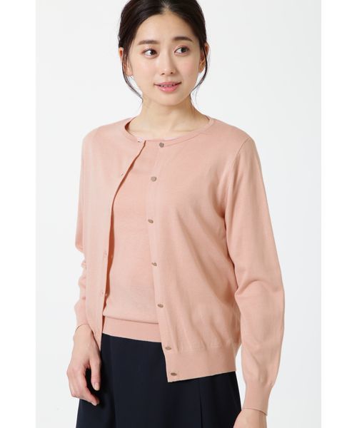 NATURAL BEAUTY(ナチュラルビューティー)の「ニットアンサンブル(アンサンブル・レディース・ベージュ/ネイビー/ピンク/ライトグリーン・38)」の4枚目の写真