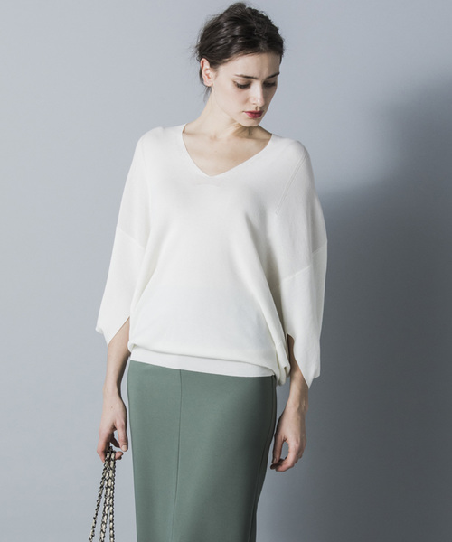 Emma Taylor(エマテイラー)の「【STYLEBAR】ウォッシャブルルーズニットトップス(ニット/セーター)」|オフホワイト