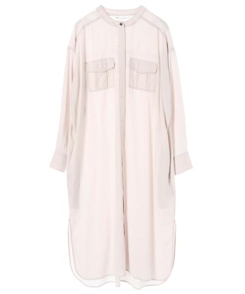Editt by YECCA VECCA(エディットバイイェッカヴェッカ)の「P.テンセルシャツワンピース(シャツワンピース・レディース・カーキ/ラベンダー/ライトベージュ・FREE)」の17枚目の写真