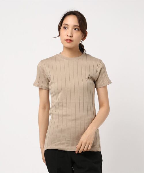 YOUNG&OLSEN The DRYGOODS STORE(ヤングアンドオルセン)の「【YOUNG & OLSEN The DRYGOODS STORE】/BROAD RIB CREW NECK(Tシャツ/カットソー・レディース・ホワイト/ブラック/ブラウン系その他/ピンク系その他/ブルー系その他/その他/オレンジ系その他/グリーン系その他/カーキオリーブ/ブルー系その他2/ピンク系その他2/グリーン/ピンク・2/1)」の4枚目の写真