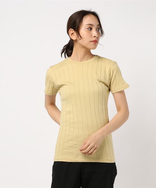 YOUNG&OLSEN The DRYGOODS STORE(ヤングアンドオルセン)の「【YOUNG & OLSEN The DRYGOODS STORE】/BROAD RIB CREW NECK(Tシャツ/カットソー・レディース・ホワイト/ブラック/ブラウン系その他/ピンク系その他/ブルー系その他/その他/オレンジ系その他/グリーン系その他/カーキオリーブ/ブルー系その他2/ピンク系その他2/グリーン/ピンク・2/1)」の13枚目の写真