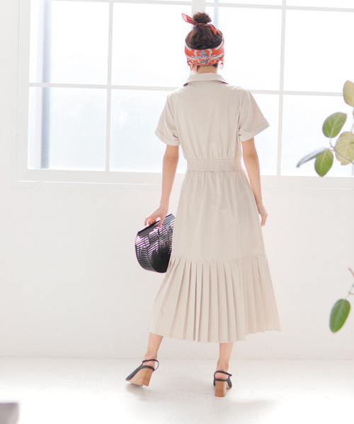 LADYMADE（レディメイド）の「ダブルボタンプリーツワンピース（ワンピース・レディース・ブラック/ブラウン/ライトベージュ・FREE）」の17枚目の写真